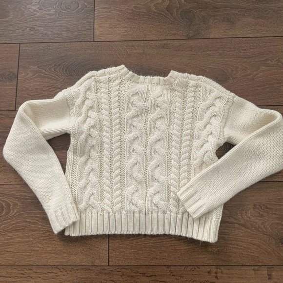 White XS cropped sweater - Picture 3 of 4